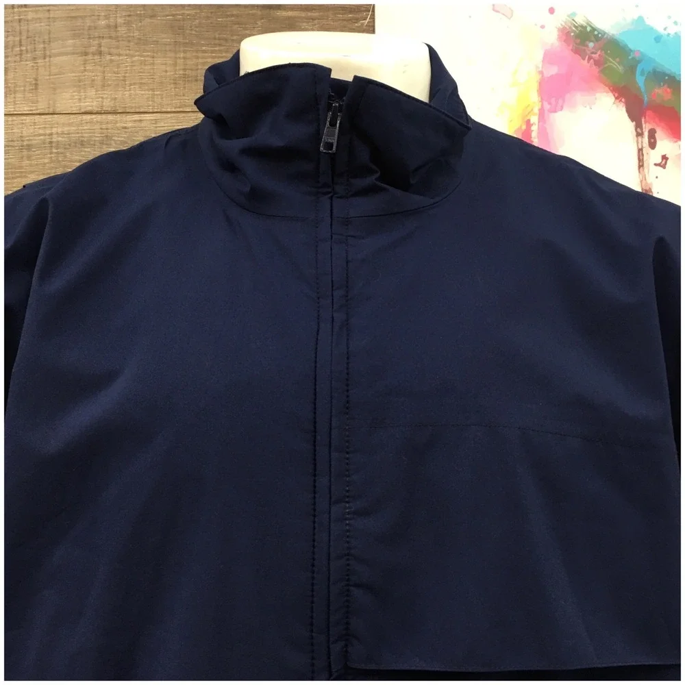 Zero Restriction Gore-Tex Golf Jacket Mens XL Navy Blue Reno Lake Tahoe Logo